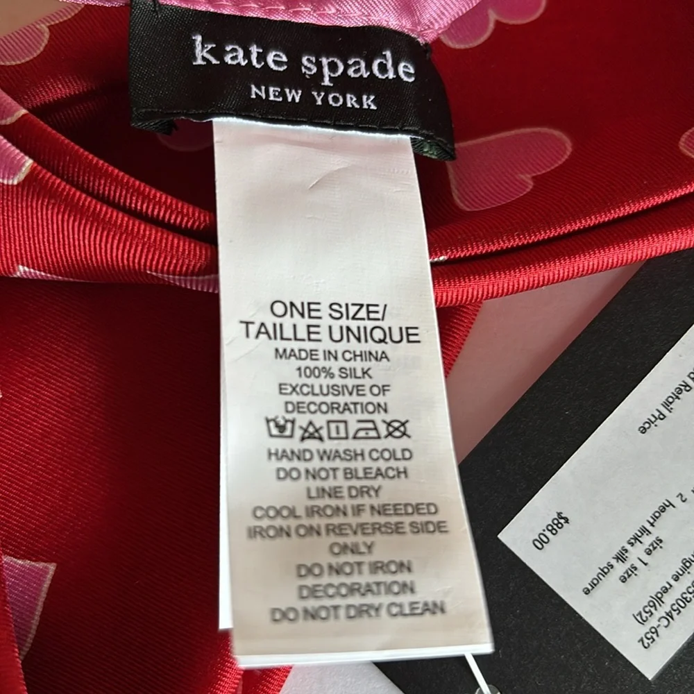 Kate Spade Heart links silk square scarf
